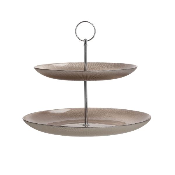 Korrusvaagen CAKE PLATE 2-ne D28cm, klaas