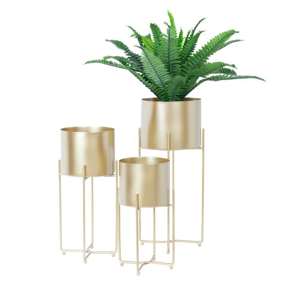 Flowerstand DEIA GOLD M  21,5x20,5xH47cm, golden