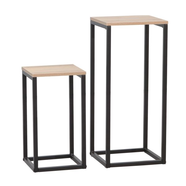 Abilaud HANNES 2tk komplektis 26x26xH60cm, 22x22xH40cm, rustik melamiin