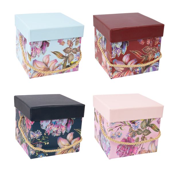 Коробка EDEN H12см, с крышкой, микс