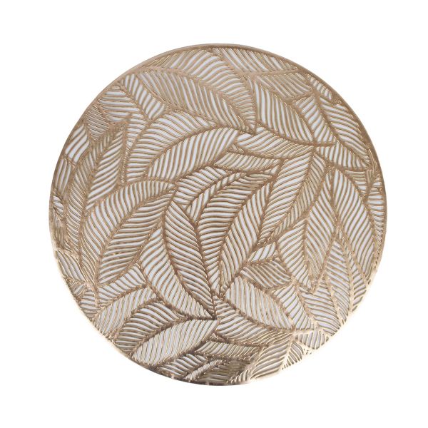 Персонник ROUND LEAF Д38см., золотистый