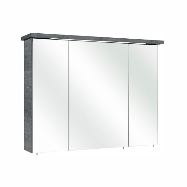 Mirror cabinet with LED lighting 84-II, 75x20xH72cm, grey