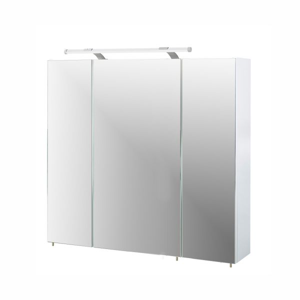 Peegelkapp LED-valgustusega DORINA 80x16xH75cm, valge läige