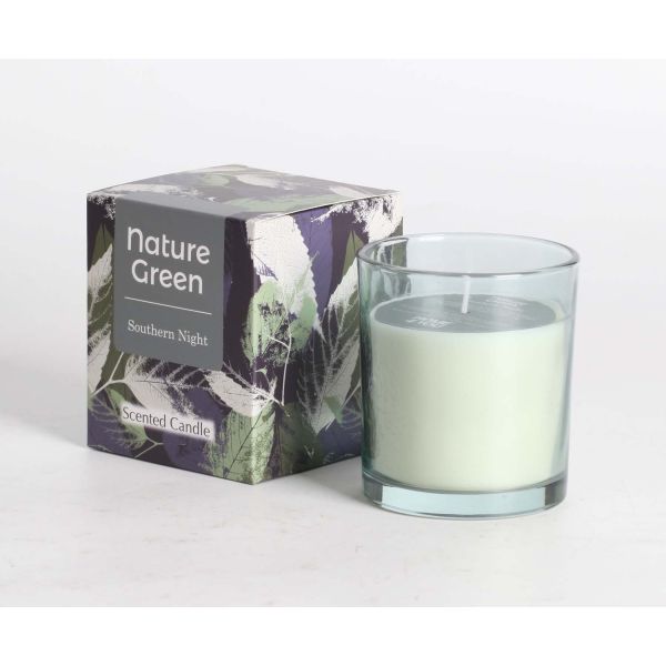 Свеча в стеклянном стакане NATURE GREEN H9,5см, Southern Night