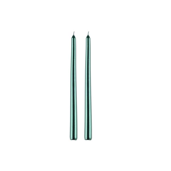 Polar Antique candle 2 pcs 30 cm metallic green
