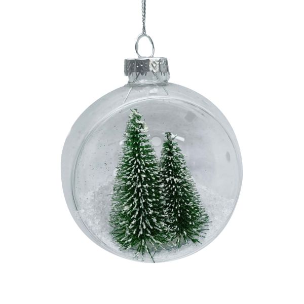 Рождественское украшение JOY TREE GREEN д 8см, стекло
