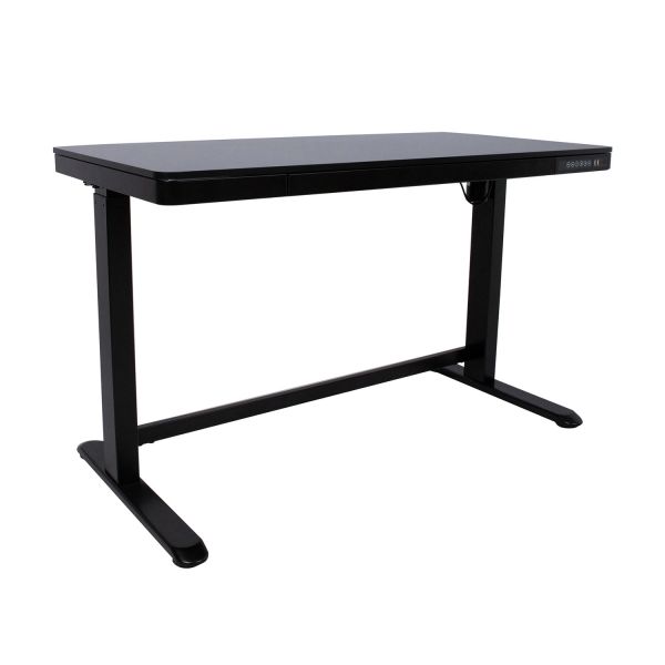 Töölaud ERGO 1-mootoriga 120x60xH72-121cm, must