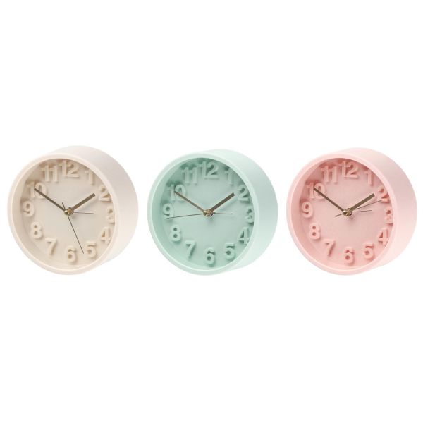 4Living Alarm clock Taranto 13,5 cm assortment