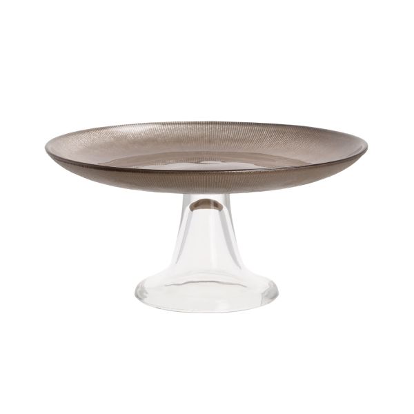 Glass platter CAKE PLATE D22xH11cm