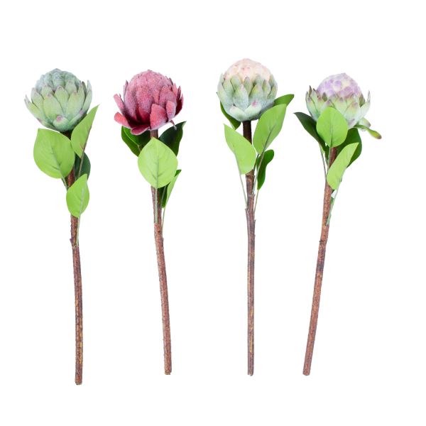 Kunstlill FLOWERLY_H46cm artišokk, mix
