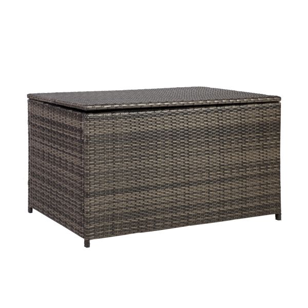 Ящик для подушек WICKER 122x52xH62см, тёмно-коричневый