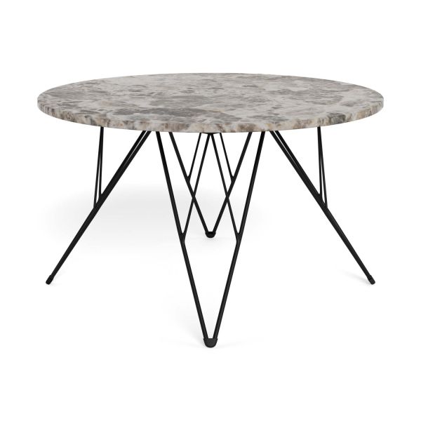 Coffee table PRUNUS D80xH46,2cm, brown/black