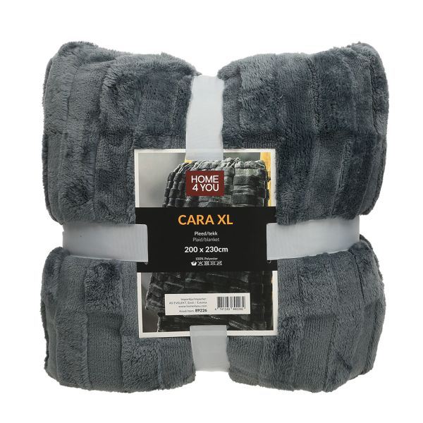 Плед CARA XL 200x230см, темно-серый