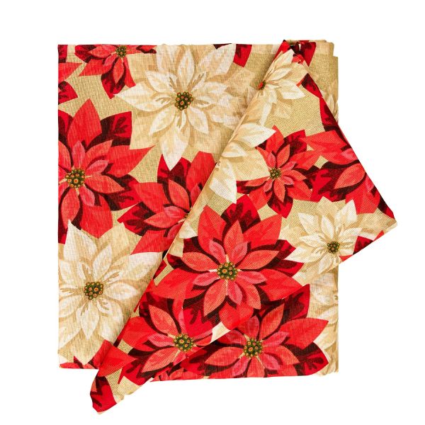Table mat CHRISTMAS NEW 136x220cm, poinsettias