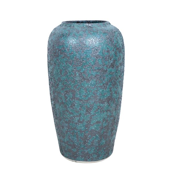 Ceramic vase TITAN STONE H60cm, blue texture
