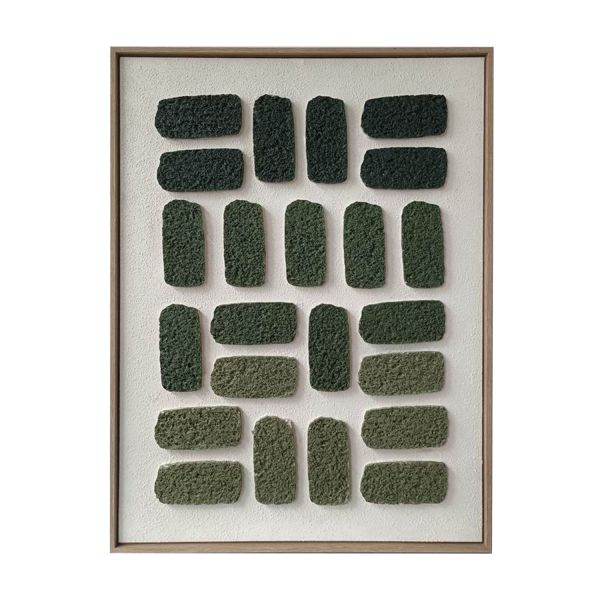 Холст с рамой WALLY 60x80см, зеленый лабиринт 1