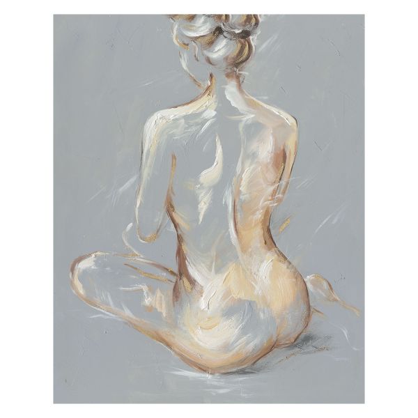 Картина маслом 80х100см, сидящая дама