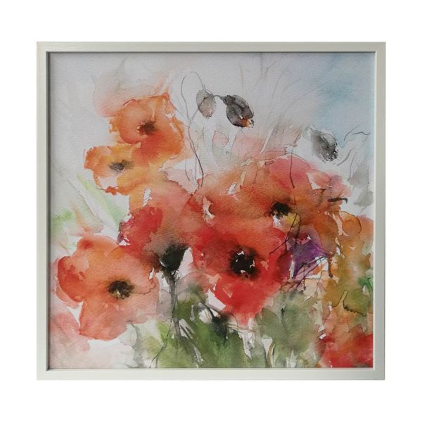 Холст с рамой WALLY 40x40см, маки