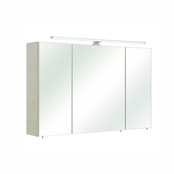 Зеркальный шкаф с LED-светильником 86, 110x20xH70см, белый дуб