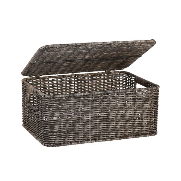 Basket BASILE 37x27xH17cm, dark