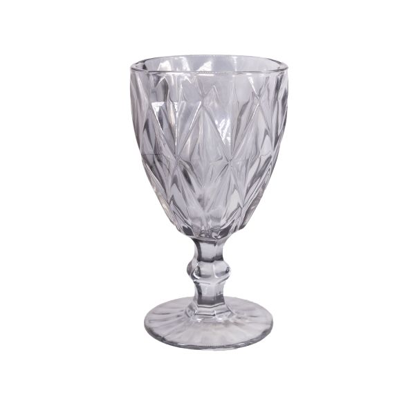 Wine goblet CORAL 300ml, silver shine