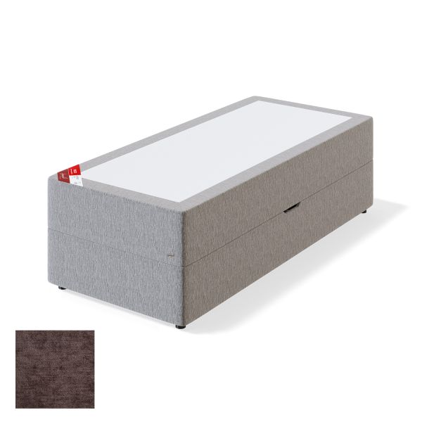Couch RED POCKET STORAGE CLIFF 90x200cm, firm, brown