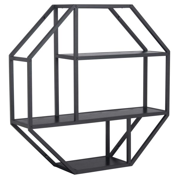 Настенная полка SEAFORD 77x22xH77см, черный