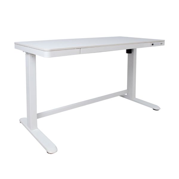 Töölaud ERGO 1-mootoriga 120x60xH72-121cm, valge