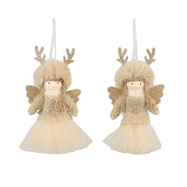 Christmas ornament CHARM ANGEL H4.5cm, golden