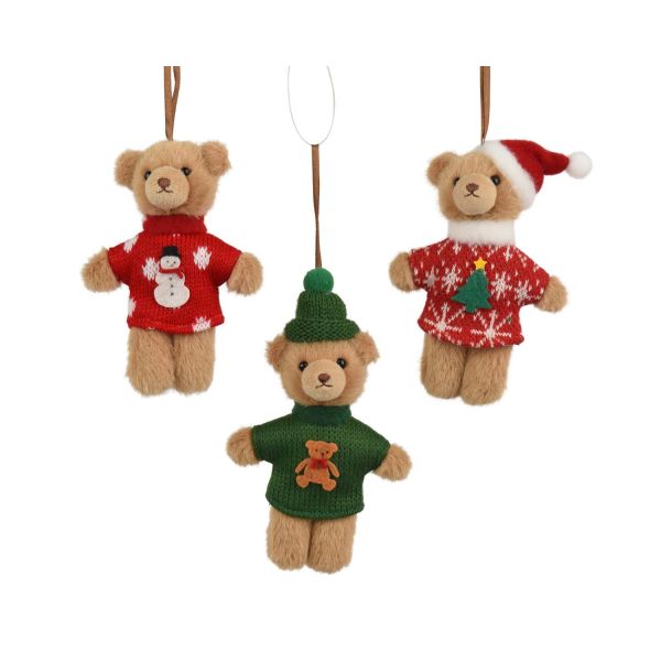 Christmas ornament CHARM BEAR H4.5cm, mix