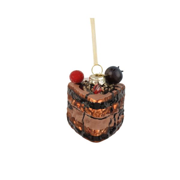 Christmas ornament CHARM CAKE H6.8cm, brown