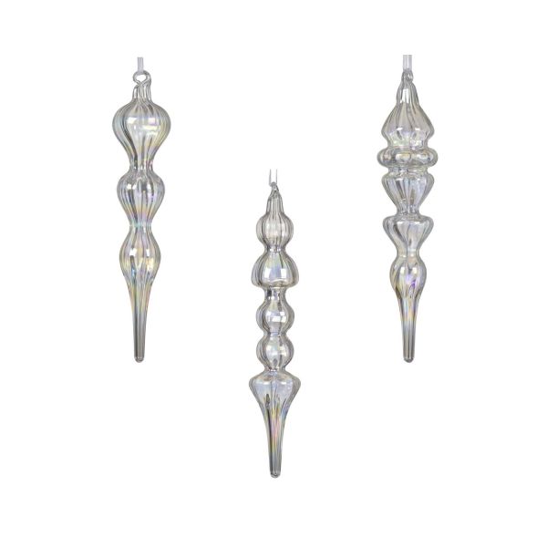 Christmas ornament CHARM IRIS H18cm, transparent