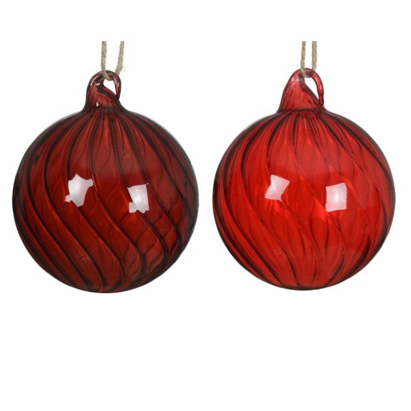 Christmas ornament CHARM SWIRL D10cm, mix