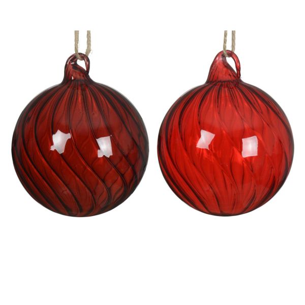 Christmas ornament CHARM SWIRL D8cm, mix