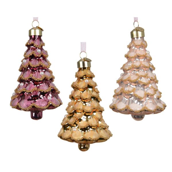 Christmas ornament CHARM TREE H11cm, mix
