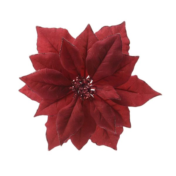 Christmas ornament WISH FLOWER 24cm, red