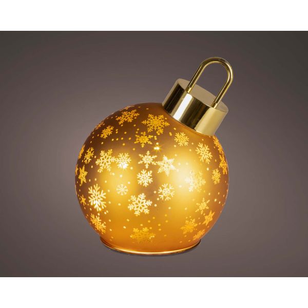 Kaunistus CHARM D14cm, LED pöörlev, kuldne