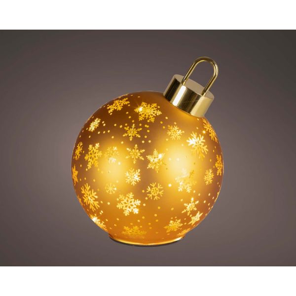 Decoration CHARM D18cm, LED rotating, golden