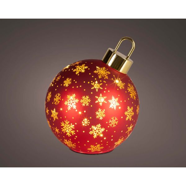 Decoration CHARM D18cm, LED rotating, red