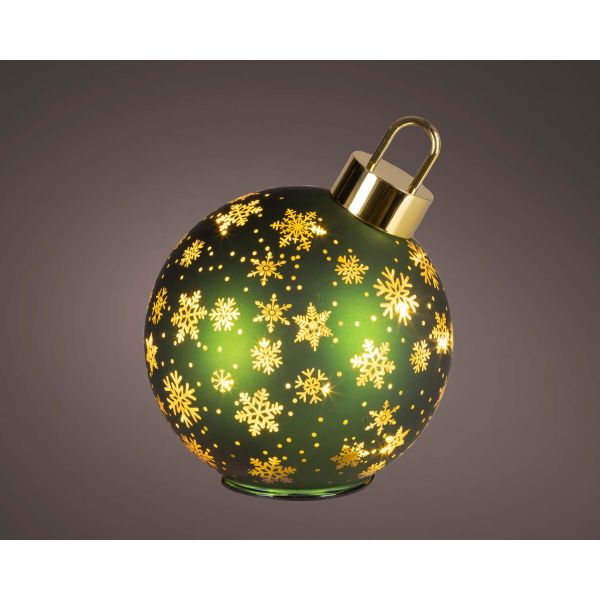 Decoration CHARM D18cm, LED rotating, green