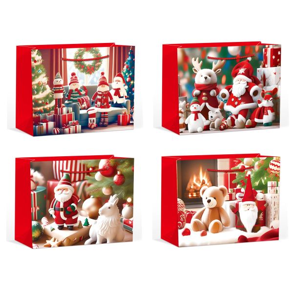 Kinkekott XMAS DAY S, 24x18x8,5cm, mix