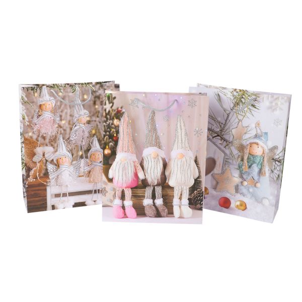 Kinkekott XMAS ELFY, 31x40x12cm, mix