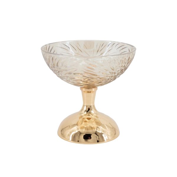 Klaasvaagen LAUDRE D15xH14cm, kuldne