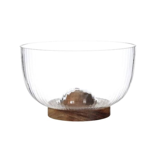 Klaaskauss SALAD D23,4xH12,4cm, triip