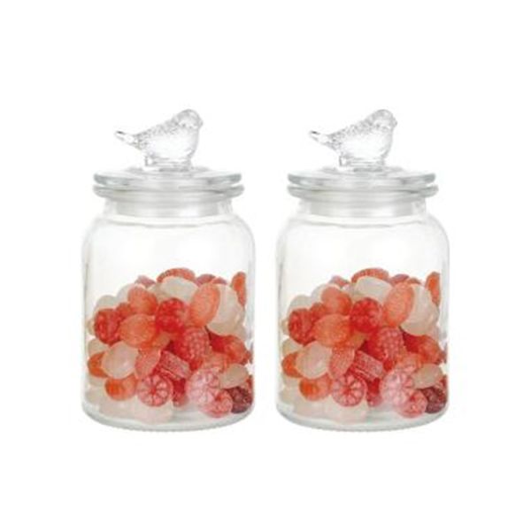 Klaaspurgid BIRDY 2tk D15xH25cm 980ml