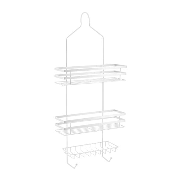 Basket shelf RACK 3-tier shower shelf 30xH66cm, white