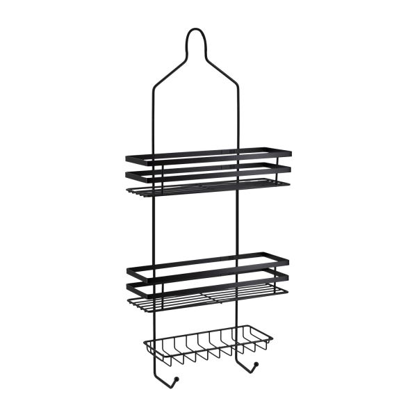 Basket shelf RACK 3-tier shower shelf 30xH66cm, black
