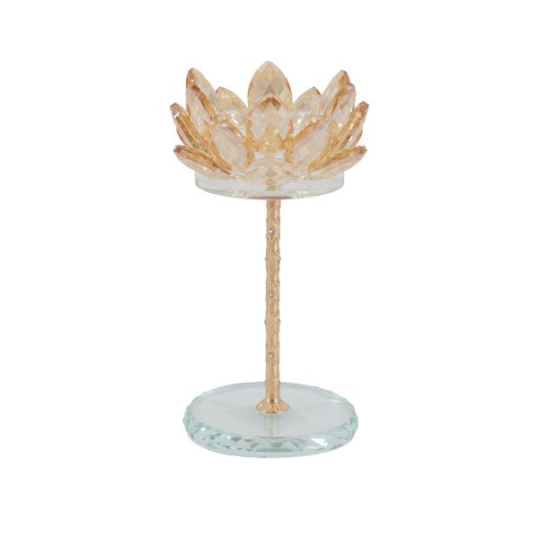 Küünlajalg CHANLE H15,5cm, kuldne lill