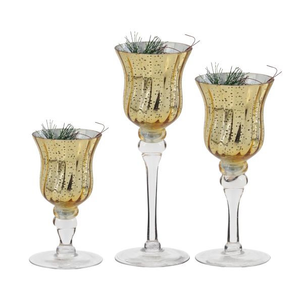 Küünlajalg THALIA GOLD 3tk H20/25/30cm, kuldne