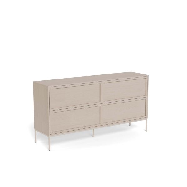 Chest of drawers PALMDALE 157x40xH80cm, grey
